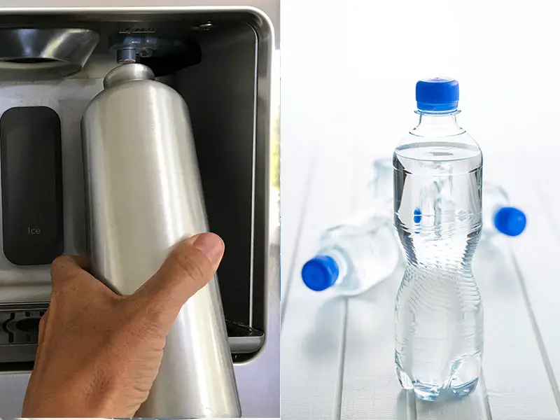 Refrigerator filtered water vs bottled water
