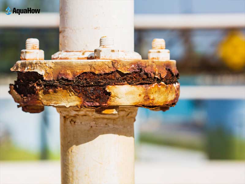 Pipes rust over time, and fine iron particles begin to collect in your water filter